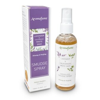 aroma smudge spray witte salie en lavendel